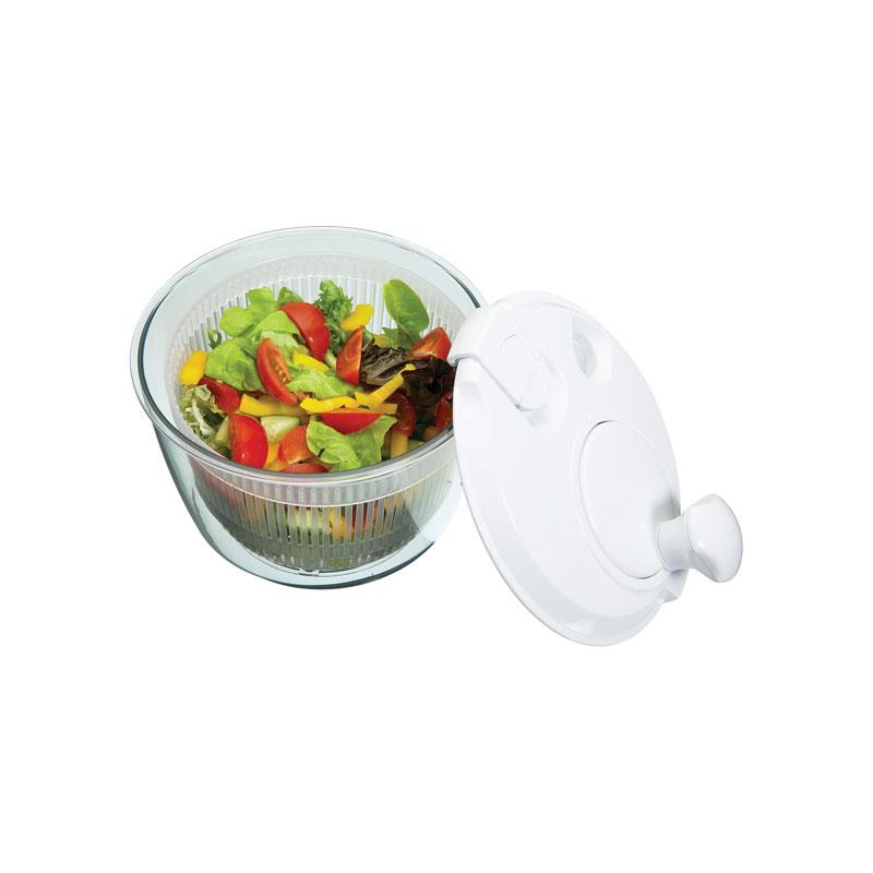 KitchenCraft Mini Salad Spinner And Dresser Plastic Small 19cm White Main image