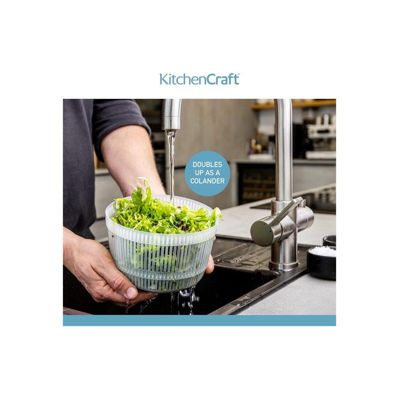 KitchenCraft Mini Salad Spinner And Dresser Plastic Small 19cm White