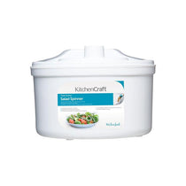 KitchenCraft Salad Spinner And Dresser BPA Free Plastic Medium 22.5cm White