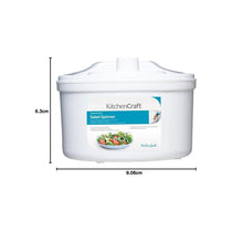 KitchenCraft Salad Spinner And Dresser BPA Free Plastic Medium 22.5cm White