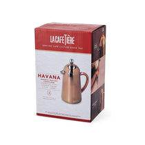 La Cafetiere Havana Double-Walled Cafetiere 3-Cup Stainless Steel Copper