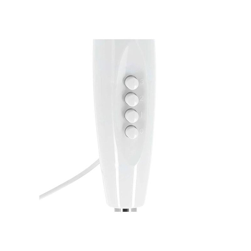 Powersonic 16 Inch Pedestal Fan With 3 Speed Settings Oscillation Adjustable Height 45W White