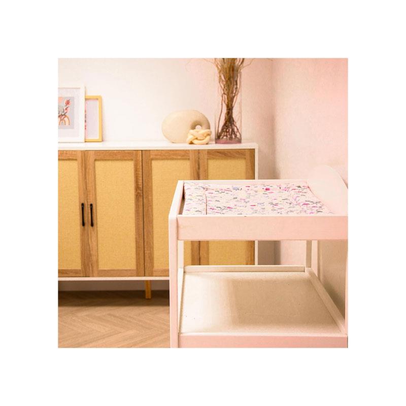 Red Kite Changing Mat With Flower Design And Raised Padded Edges Unisex Baby Rose And Ivy