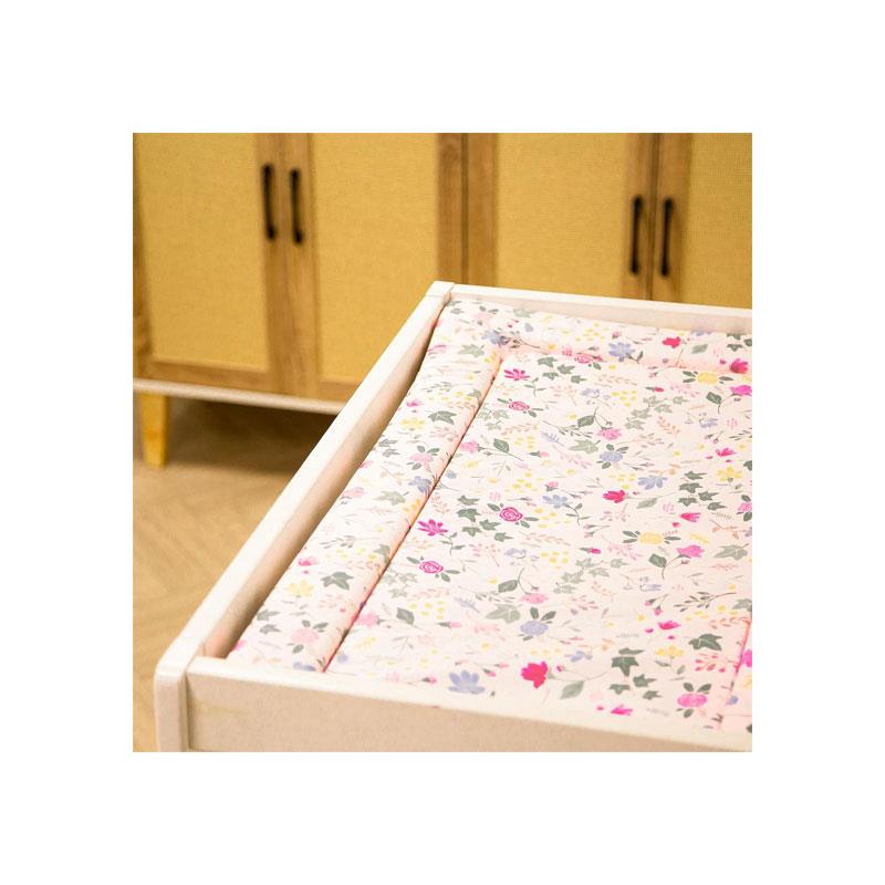 Red Kite Changing Mat With Flower Design And Raised Padded Edges Unisex Baby Rose And Ivy