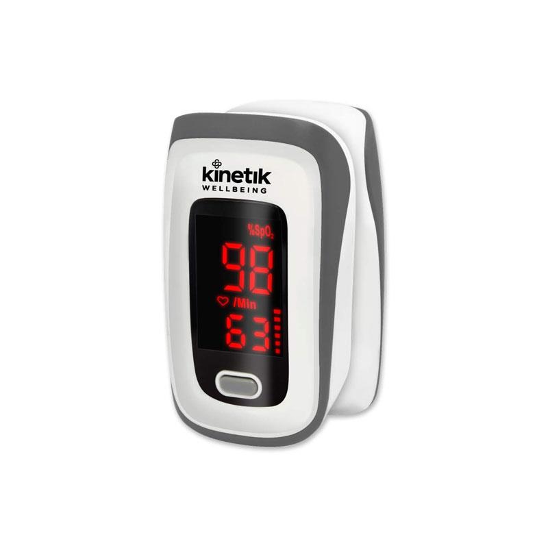 Kinetik Wellbeing Finger Pulse Oximeter Heart Rate Monitor Blood Oxygen Saturation Monitor Accurate Sats Pulse Heart-Rate White Main image
