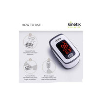 Kinetik Wellbeing Finger Pulse Oximeter Heart Rate Monitor Blood Oxygen Saturation Monitor Accurate Sats Pulse Heart-Rate White