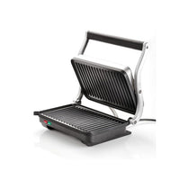 Judge Electricals Healthy Grill Panini Press Grill Sandwich Toaster Toastie Maker With Floating Hinges Non-Stick Griddle Plates Removable Drip Tray 1000W Silver