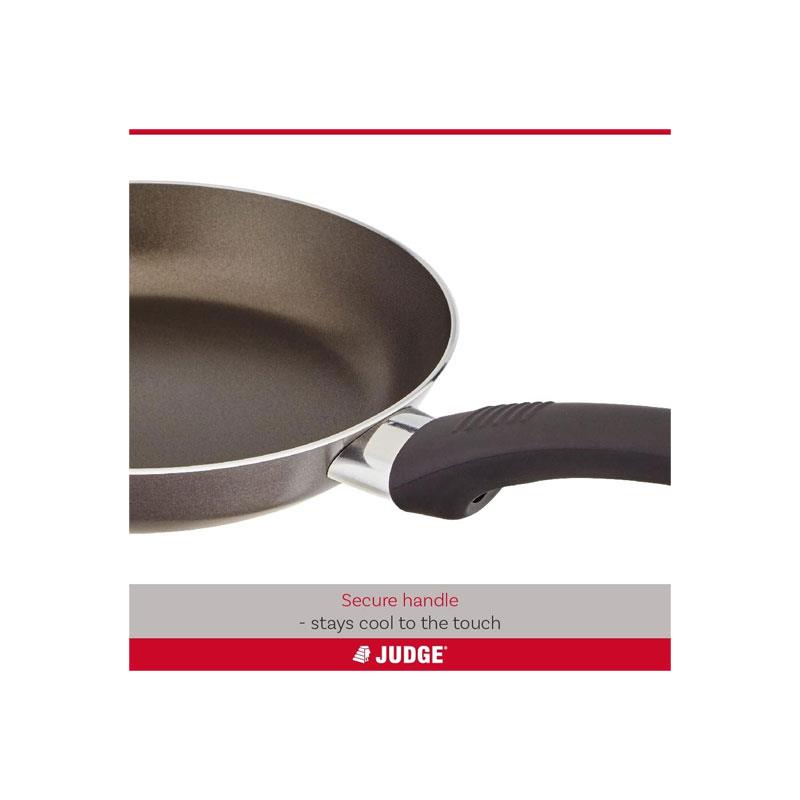 Judge Everyday Non-Stick Frying Pan 20cm Aluminium Stay Cool Handle Pewter