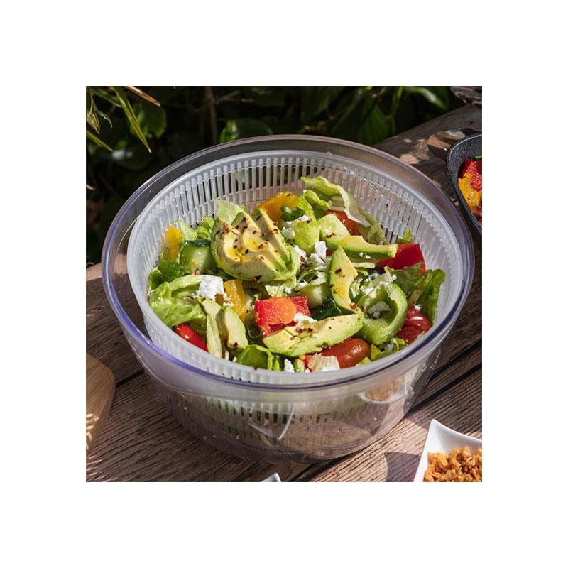 Judge Kitchen Salad Spinner Large Plastic Easy Spin Dryer Bowl Black And Grey Lid