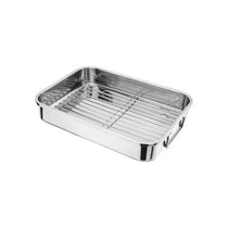 Judge Speciality Cookware Roasting Pan With Rack Polished Stainless Steel 32 x 24 x 6cm Silver