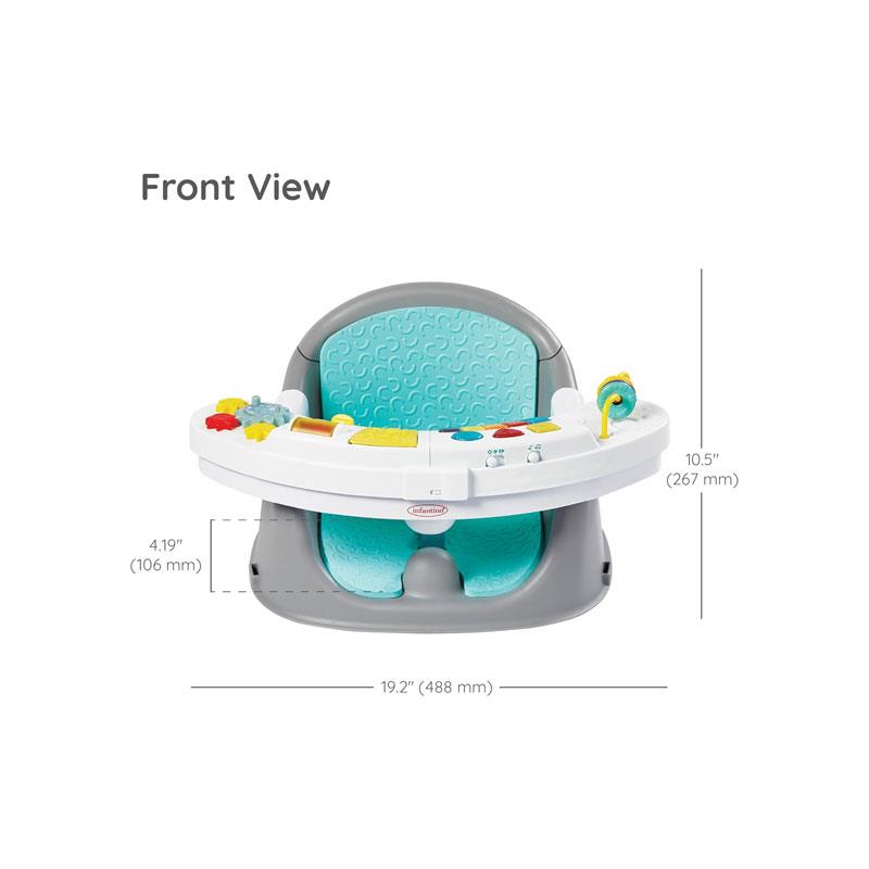 Infantino Music And Lights 3 in 1 Discovery Seat And Booster Baby Chair with Snack Tray and Activity Toys Multicolour