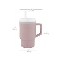 Infantino My First Tumbler Pirouette Pink 9oz Silicone Leak Resistant Straw Cup with Handle