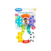 Playgro Click And Twist Baby Rattle Interactive Sensory Toy For Infants 3+ Months Multicolour