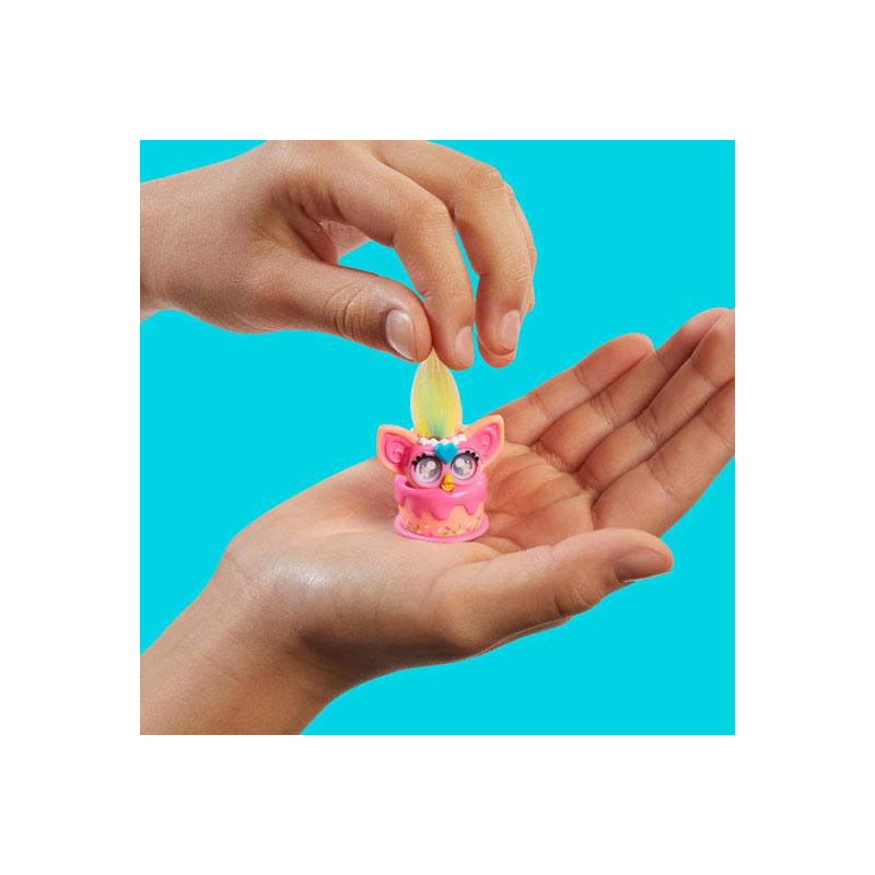 Furby Minis Collectible Figures 12-Pack With Changing Eyes And Hair Tufts Tiny 2.5cm Toys Kids Party Bag Fillers Multicolour