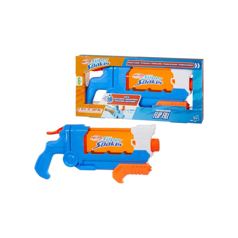 Nerf Super Soaker Flip Fill Water Blaster Garden Games Toys 887ml Multicolour
