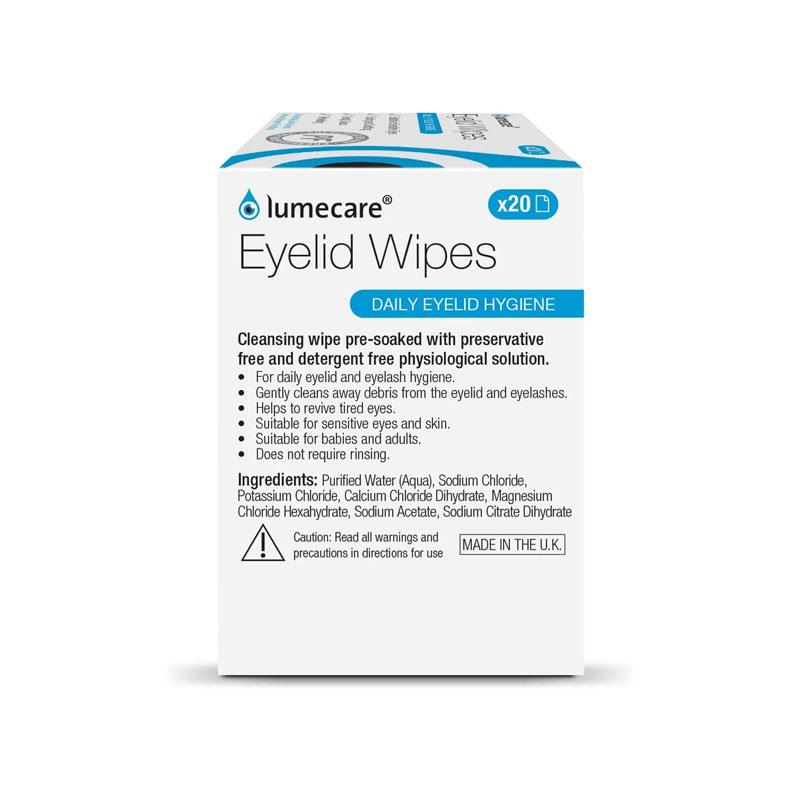 Lumecare Eyelid Wipes 20 Wipes Daily Eyelid Hygiene Secondary image