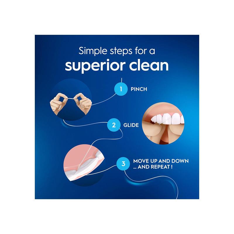 Oral-B Satin Tape Floss Removes Plaque Waxed Dental Floss For Tight Spaces Fresh Clean Feeling Mint Flavour 50m Roll