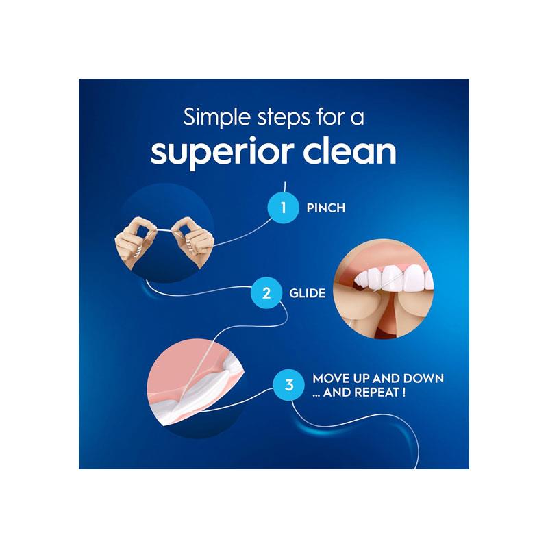 Oral-B Satin Tape Floss Removes Plaque Waxed Dental Floss For Tight Spaces Fresh Clean Feeling Mint Flavour 50m Roll