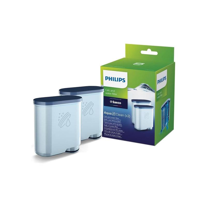 Philips AquaClean Water Filter Twin Pack Descaling Up To 5000 Cups Prolongs Machine Lifetime Micro-Porous Filtration Primarily Blue Main image