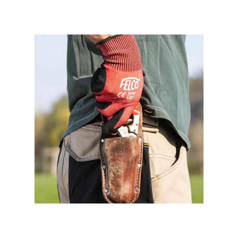 Felco 910 Leather Holster Genuine Leather Heavy Duty Stitching For All Felco Secateurs Belt Loop And Pocket Clip Garden Tools Brown