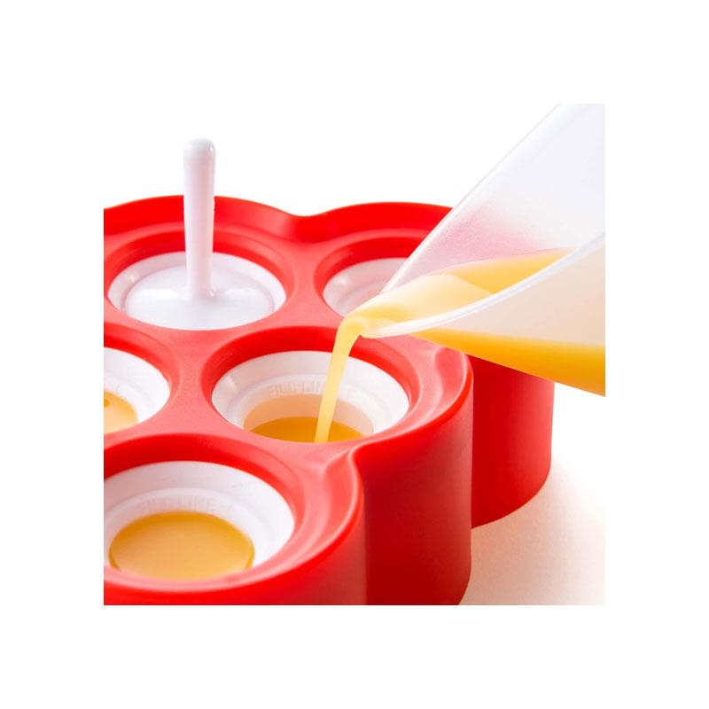 Zoku Mini Ice Pop Moulds 9 Mini Pops With 9 Sticks And Drip-Guards Red