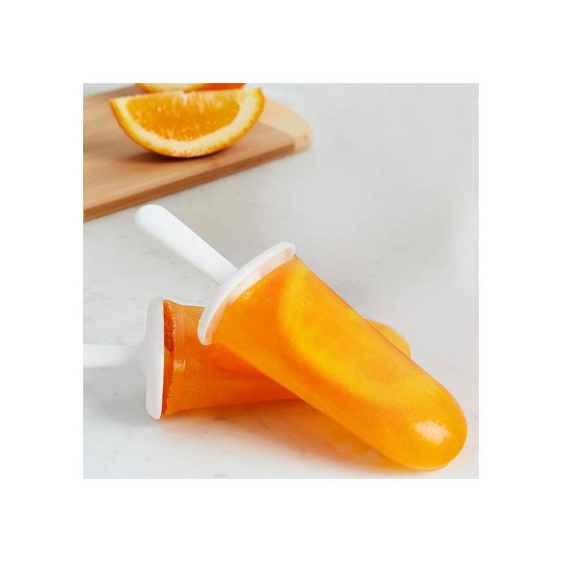 Zoku Premium Classic Ice Pop Moulds 6 Easy-Release 90ml Popsicle Molds With Sticks And Drip-Guards Green