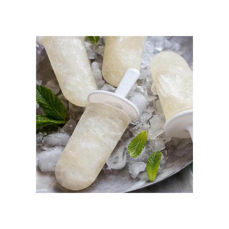 Zoku Premium Classic Ice Pop Moulds 6 Easy-Release 90ml Popsicle Molds With Sticks And Drip-Guards Green
