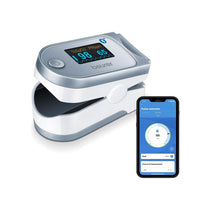 Beurer PO60 Pulse Oximeter With Bluetooth Measures Heart Rate Arterial Oxygen Saturation White