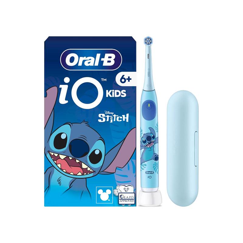 Oral-B iO Kids Disney Stitch Electric Toothbrush 1 Toothbrush Head 1 Travel Case 3 Modes With Kid-Friendly Sensitive Mode Ages 6+ Light Blue Main image