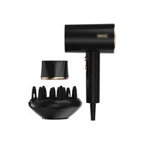 Wahl Ionic Flow Hairdryer Professional Drying Frizz-Free Cold Shot Heat Concentrating Diffuser Styling Compact Travel Powerful Fast Speed 2100W Black