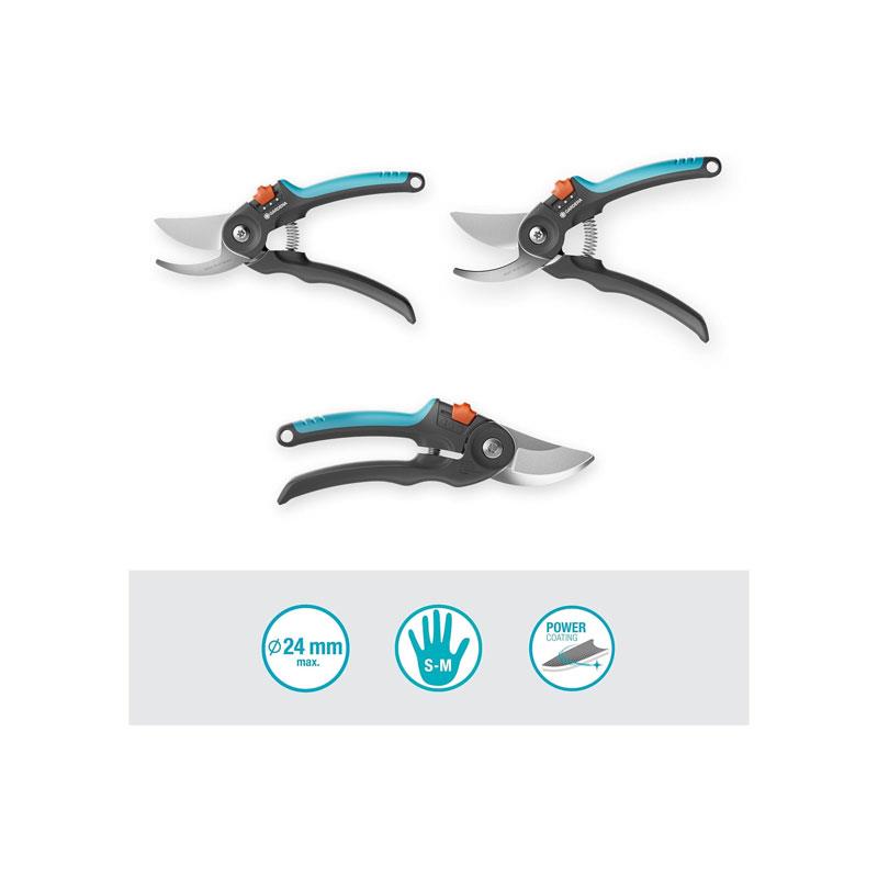 Gardena Secateurs PremiumCut Flex Bypass Garden Secateurs For Green Wood 24mm Multicolour