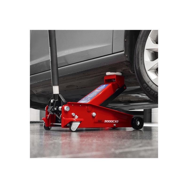 Sealey Quick Lift Standard Chassis Trolley Jack 3 Tonne Red