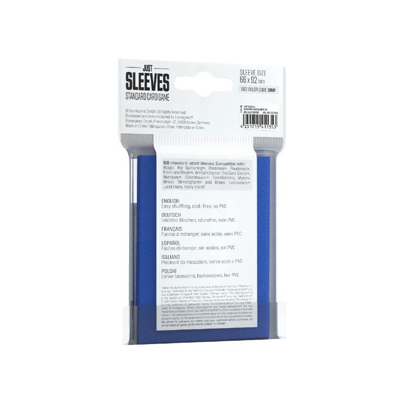 Just Sleeves Standard Card Game Colour Grey 66 x 92mm 50 Pack Blue Secondary image