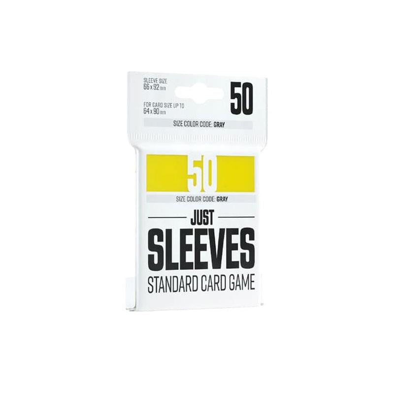 Just Sleeves Standard Card Game Colour Grey 66 x 92mm 50 Pack Yellow Main image