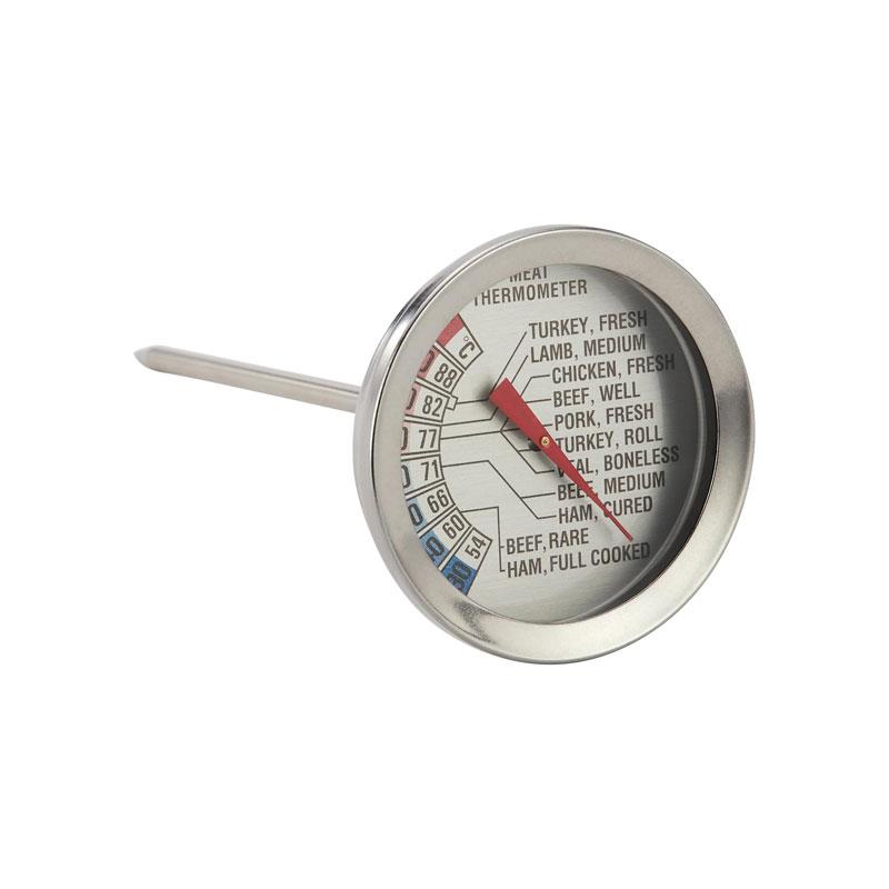 Judge Meat Thermometer Probe Stainless Steel Centigrade 54° To 88°C Or Fahrenheit 130° To 190°F Silver Main image