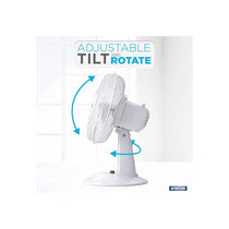 Status 12 Inch Desktop Fan With 3 Speed Settings Oscillating 35W White