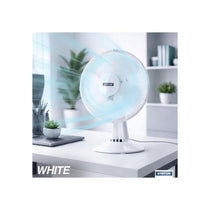 Status 12 Inch Desktop Fan With 3 Speed Settings Oscillating 35W White