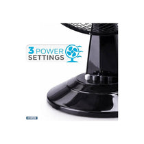 Status 12 Inch Desktop Fan With 3 Speed Settings Oscillating 35W Black
