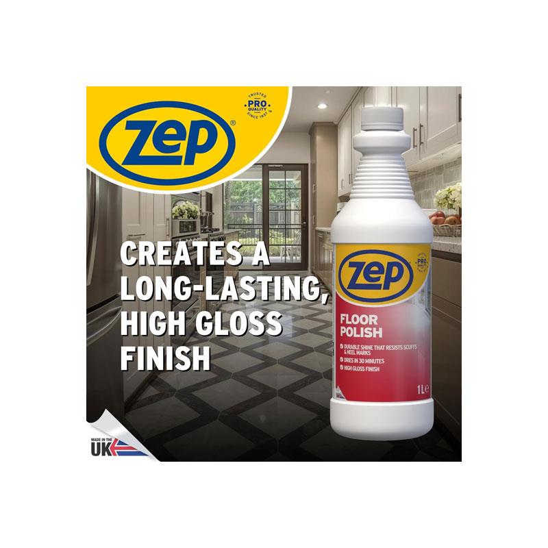 Zep Floor Polish High Gloss Vinyl Hard Floor Shine Anti Slip Finish 1 Litre