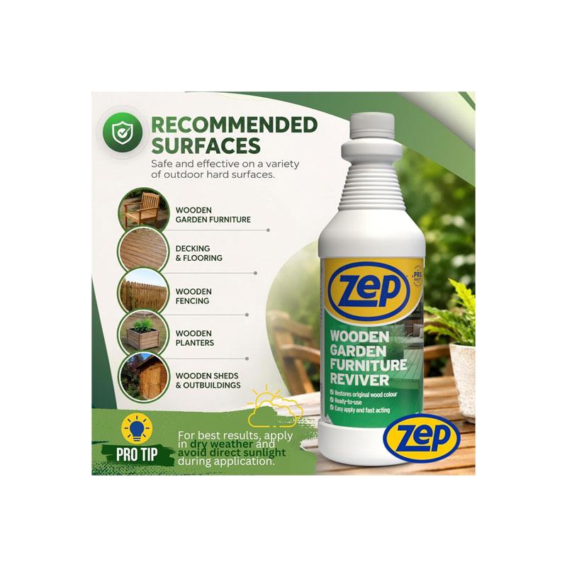 Zep Wooden Garden Furniture Reviver 1 Litres