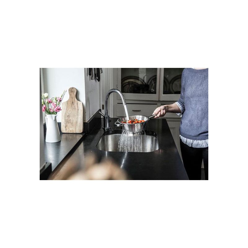 Judge Kitchen Long Handled Colander 24cm Large Polished Stainless Steel Silver