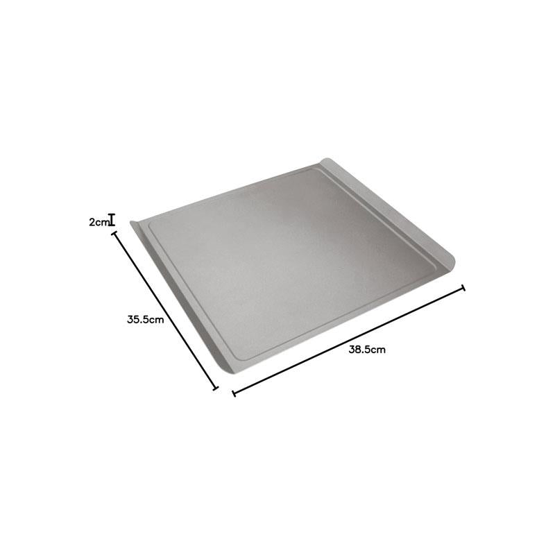 Judge Square Flat Baking Sheet With Raised Edges Non-Stick Carbon Steel Large 33 x 33cm Grey