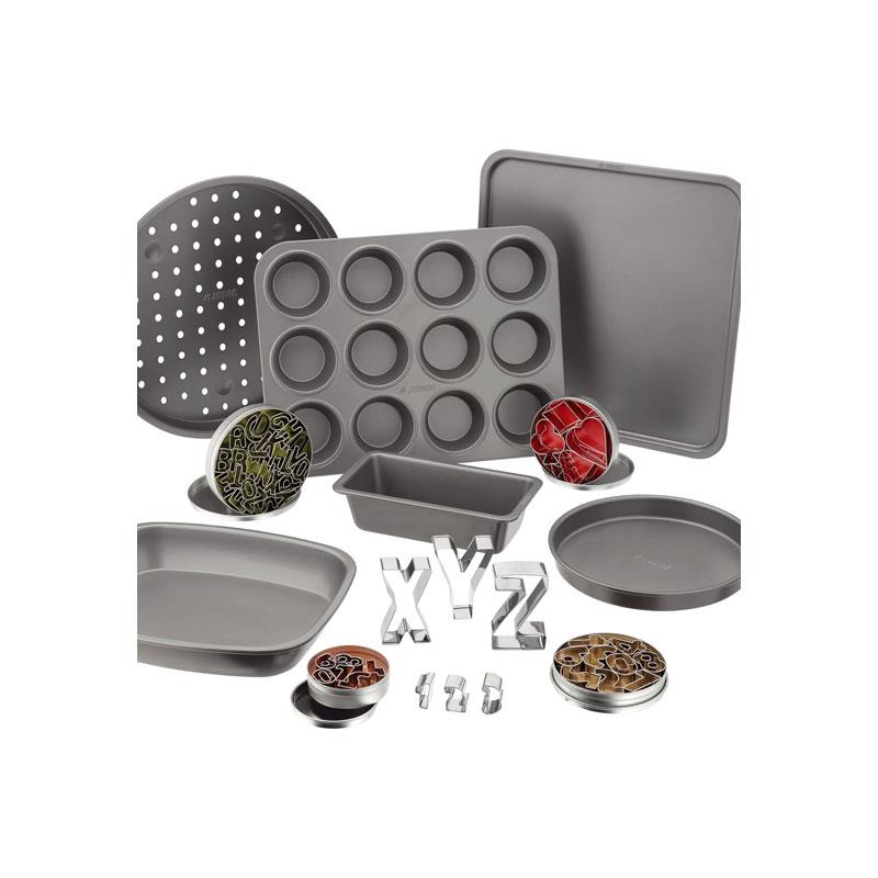 Judge Square Flat Baking Sheet With Raised Edges Non-Stick Carbon Steel Large 33 x 33cm Grey