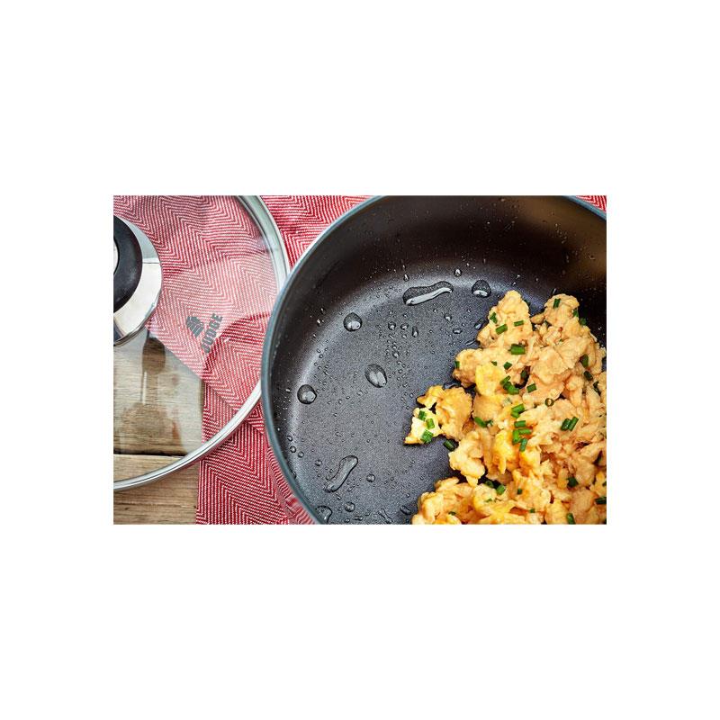 Judge Vista Saucepan 14cm/900ml Medium Non-Stick Stainless Steel Shatterproof Vented Glass Lid Silver Secondary image