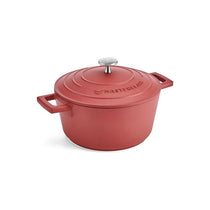 MasterClass Cast Aluminium Casserole Dish 20cm/2.5 Litres With Lid Small Induction Hob And Oven Safe Red