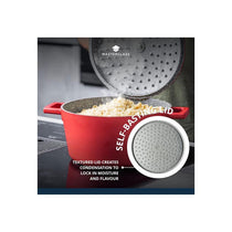 MasterClass Cast Aluminium Casserole Dish 20cm/2.5 Litres With Lid Small Induction Hob And Oven Safe Red