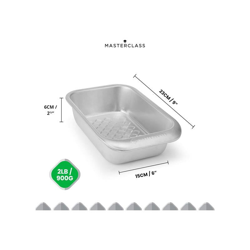 MasterClass Recycled Aluminium Loaf Tin Bread Pan Baking Tin 2lb Silver