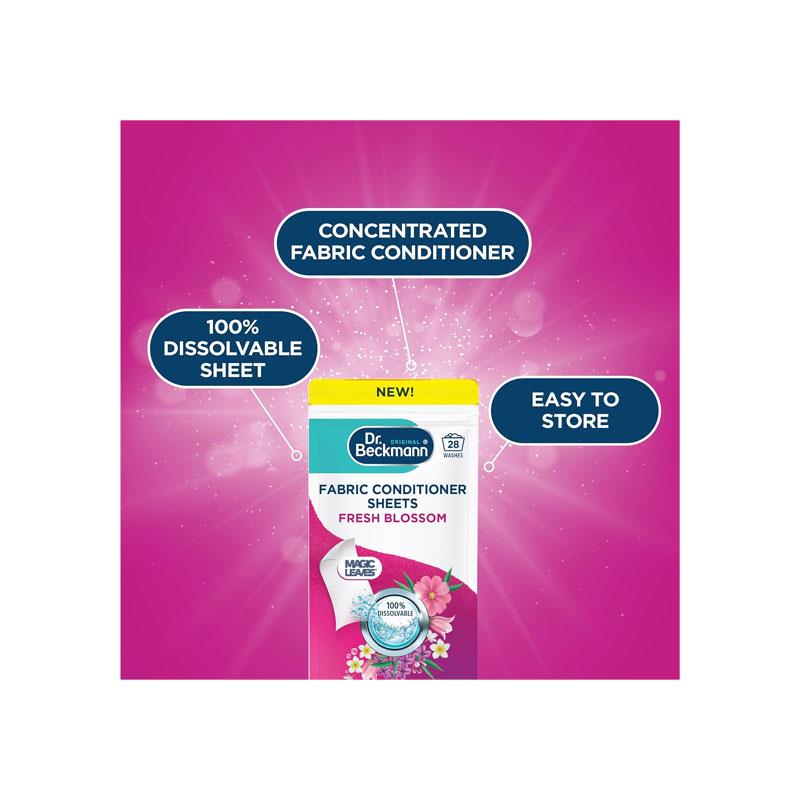Dr. Beckmann Fabric Conditioner Sheets Fresh Blossom 100% Dissolvable 14 Sheets/28 Washes Secondary image