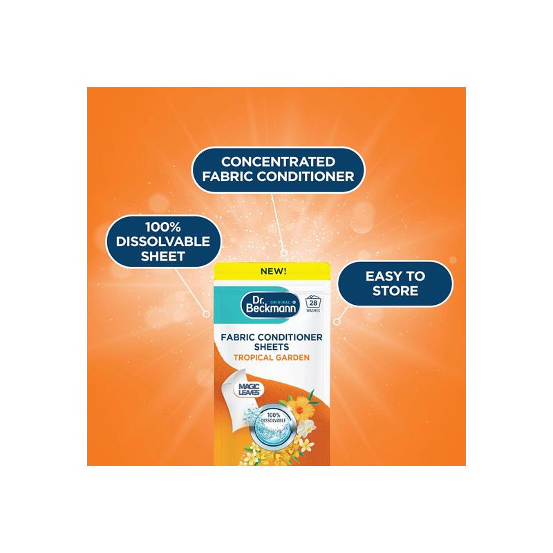 Dr. Beckmann Fabric Conditioner Sheets Tropical Garden 100% Dissolvable 14 Sheets/28 Washes Secondary image