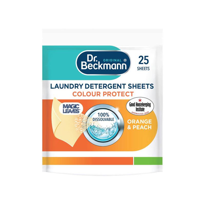 Dr. Beckmann Laundry Detergent Sheets Colour Protect Orange And Peach 25 Sheets